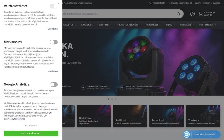 Screenshot of discoland.fi