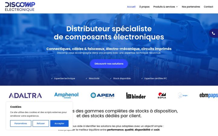 Posnetek zaslona discomp.fr