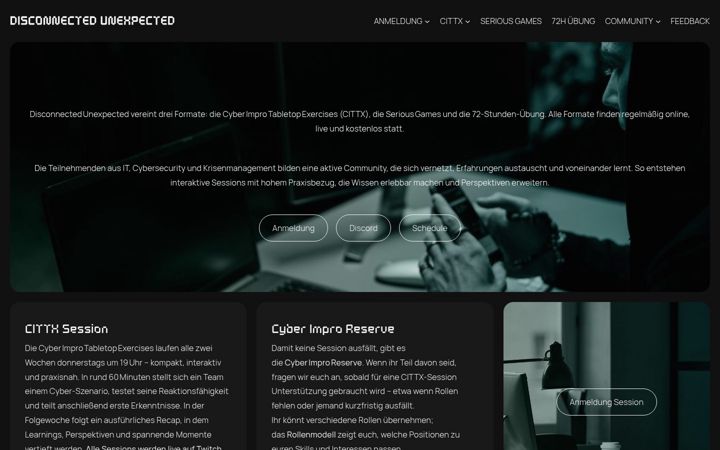 Screenshot of disconnected-unexpected.de