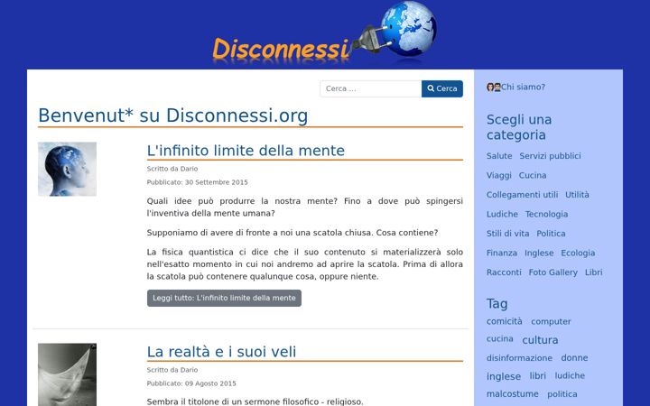 Screenshot of disconnessi.org