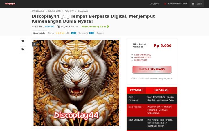 Ekrano kopija discoplay44.org