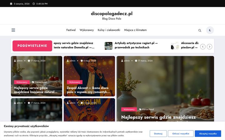 Screenshot stránky discopologadecz.pl
