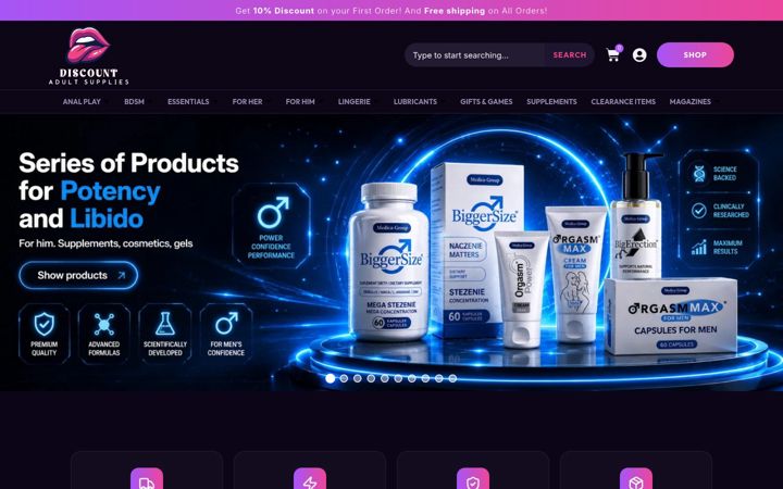 Екранна снимка на discount-adult-supplies.co.uk