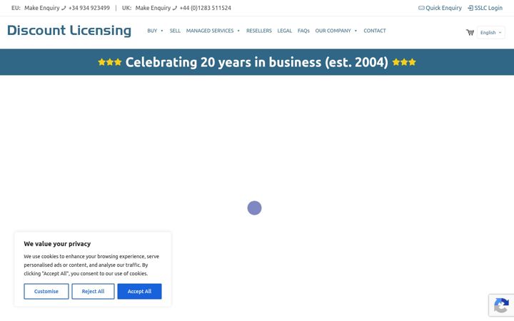 Screenshot of discount-licensing.com