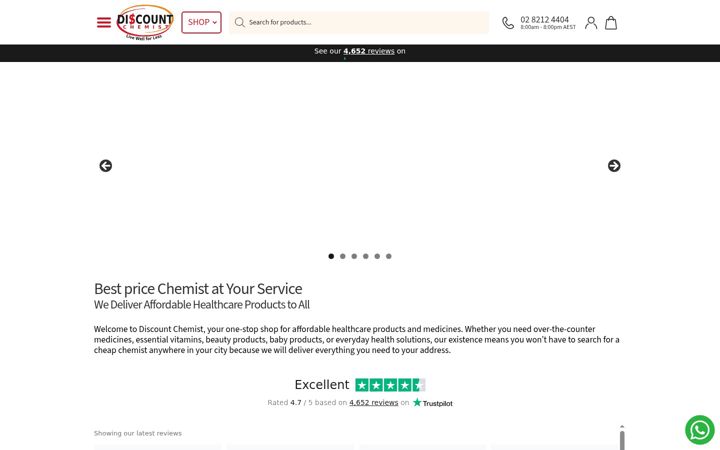 Posnetek zaslona discountchemist.com.au