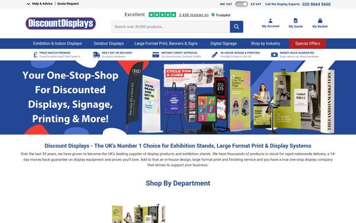 Screenshot of discountdisplays.co.uk