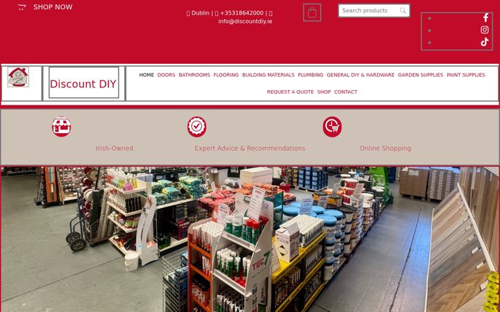 Snímek obrazovky discountdiy.ie