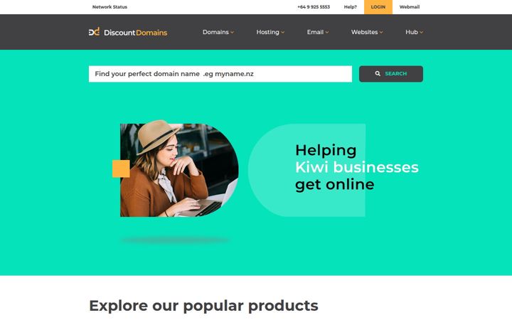 Screenshot of discountdomains.co.nz