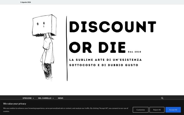 Ekrano kopija discountordie.org