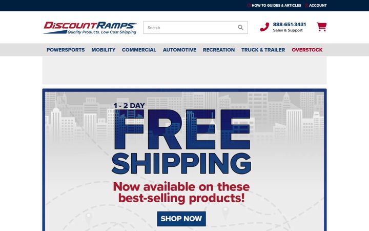 Screenshot of discountramps.com