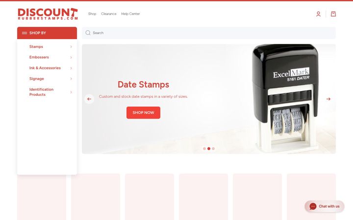 Screenshot of discountrubberstamps.com