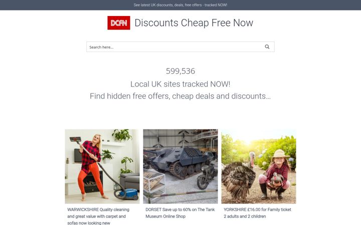 Snimka zaslona za discountscheapfreenow.co.uk