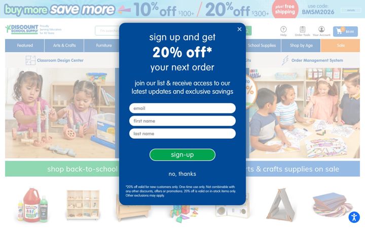 Screenshot of discountschoolsupply.com
