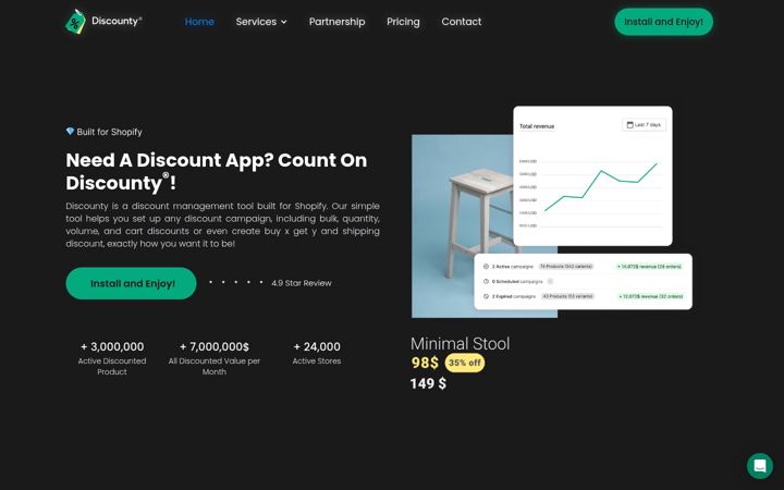 Snímek obrazovky discounty.ai