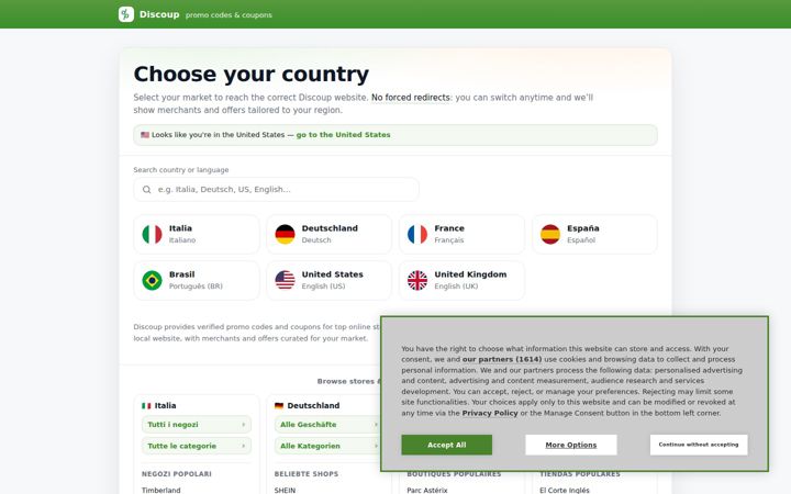 Screenshot of discoup.com