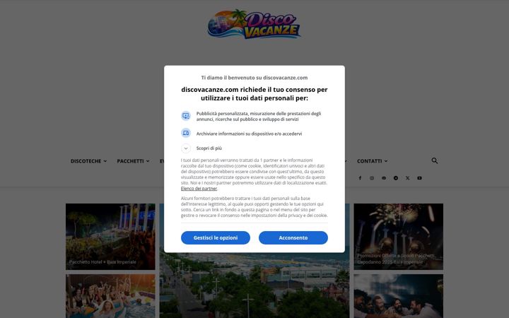 Screenshot of discovacanze.com