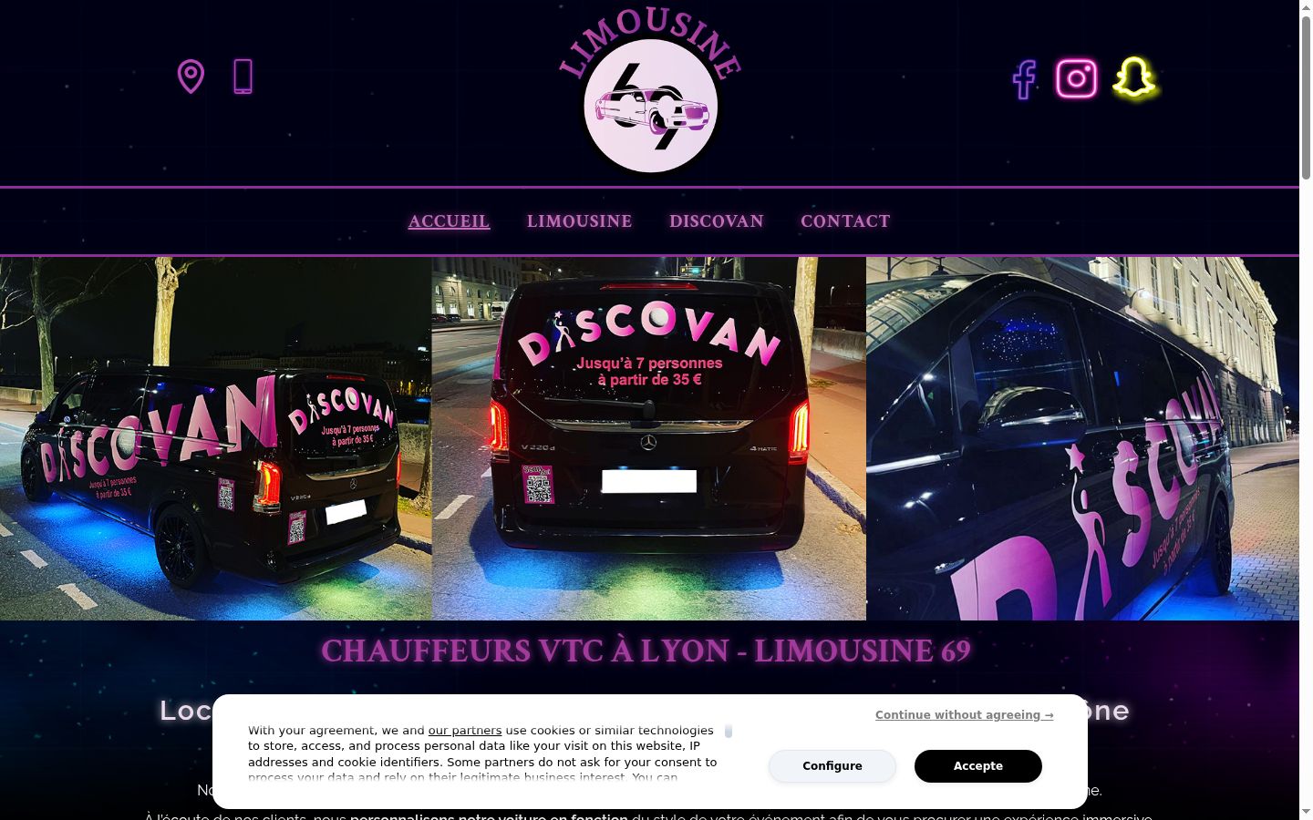 Screenshot of the consent banner shown before any interaction