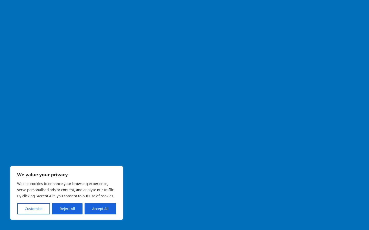 Captura de pantalla del banner de consentimiento mostrado antes de cualquier interacción