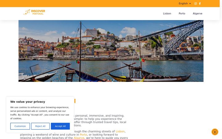 Zrzut ekranu discover-portugal.pt
