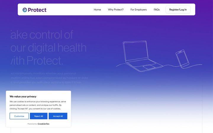 Screenshot of discover-protect.com