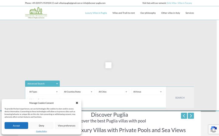 Screenshot of discover-puglia.com