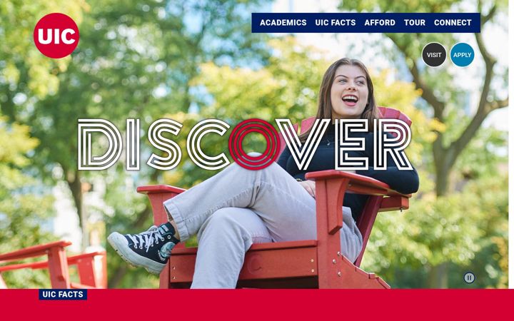 Screenshot di discover.uic.edu