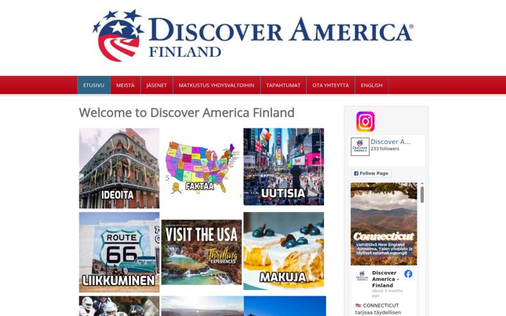 Screenshot di discoveramerica.fi