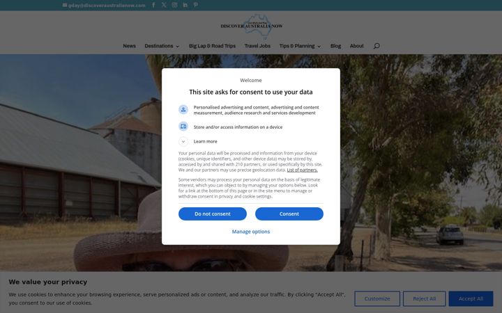 Screenshot of discoveraustralianow.com
