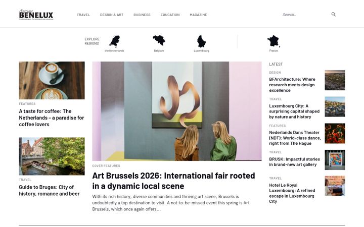 Screenshot of discoverbenelux.com