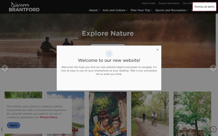 Screenshot του discoverbrantford.ca