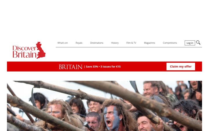 Screenshot of discoverbritain.com