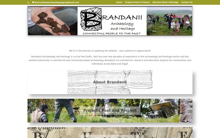 Zrzut ekranu discoverbutearchaeology.co.uk