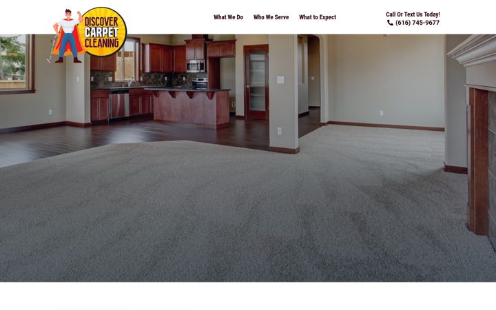 Screenshot of discovercarpetcleaningmi.com