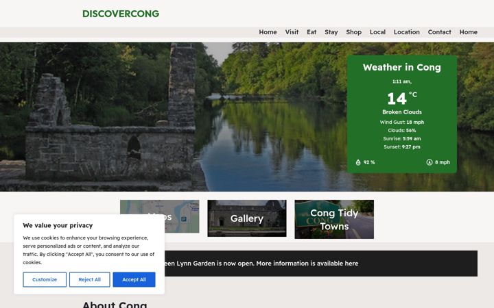 Screenshot of discovercong.com