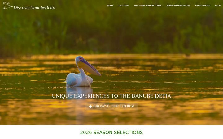 Screenshot of discoverdanubedelta.com