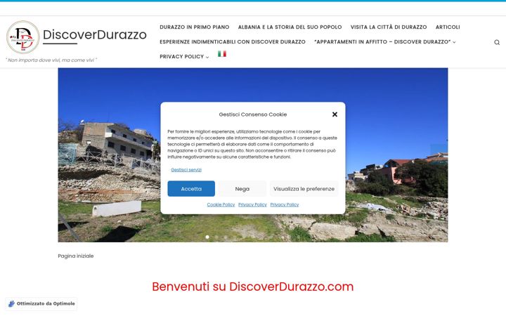 Screenshot of discoverdurazzo.com