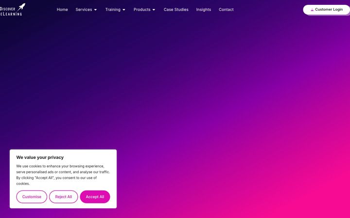 Screenshot of discoverelearning.com