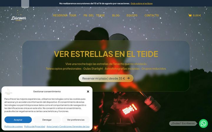 Screenshot of discoverexperience.com