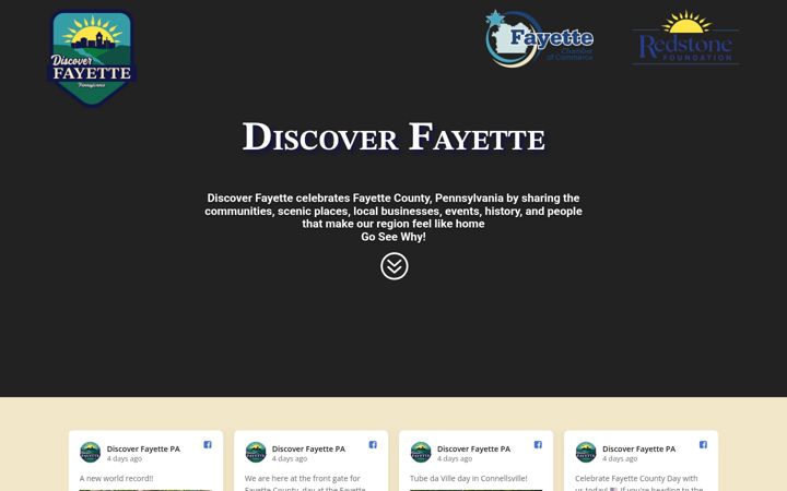 Screenshot of discoverfayette.com