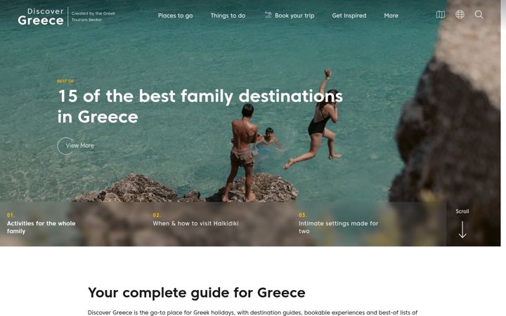 Screenshot of discovergreece.com
