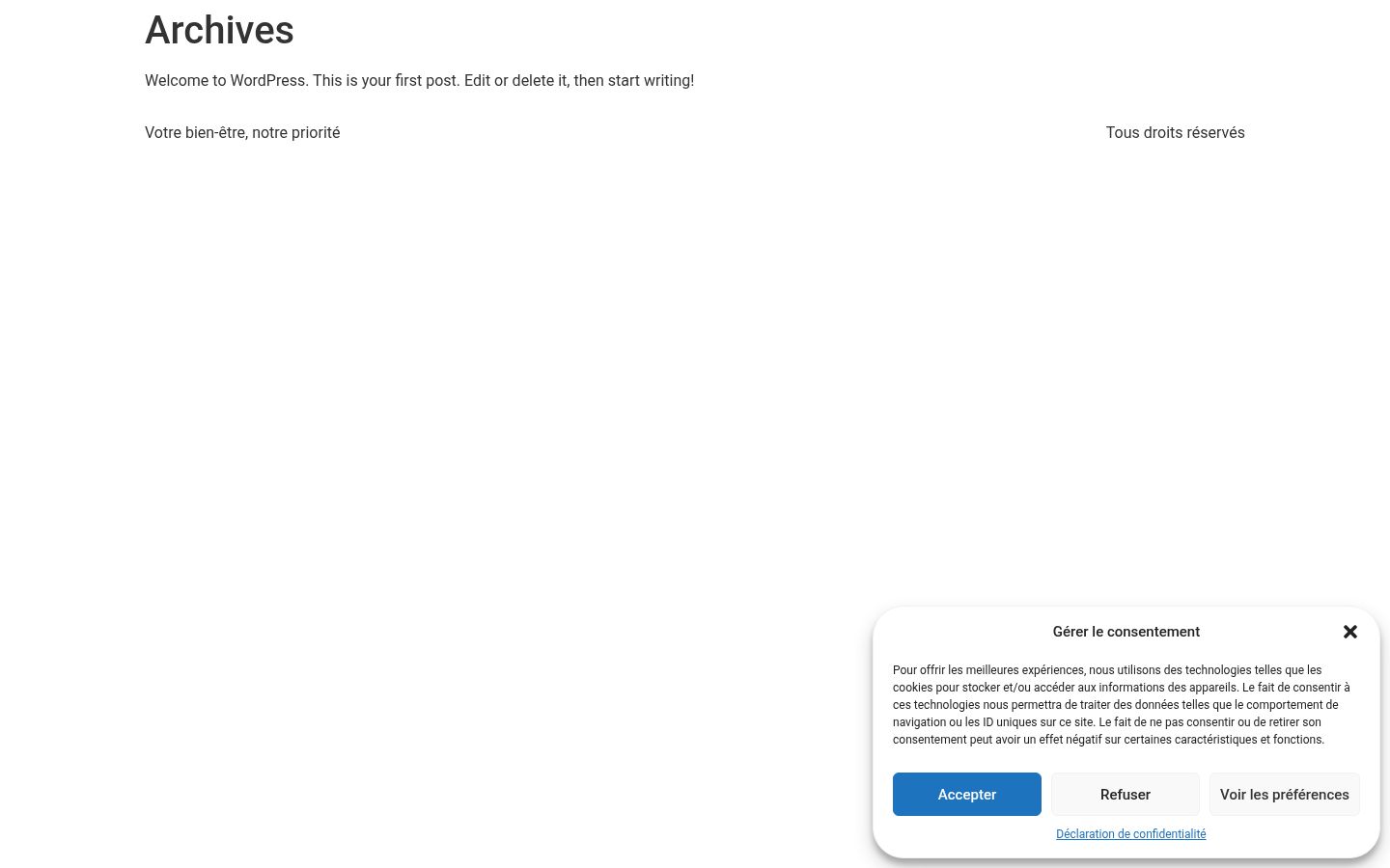 Screenshot van de toestemmingsbanner zoals getoond vóór enige interactie