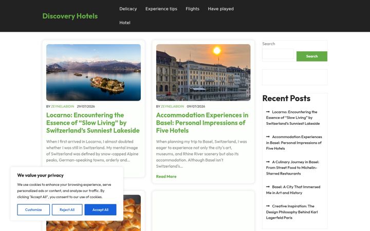 Skjámynd af discoverhotels.net