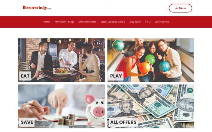 Screenshot of discoverindy.com