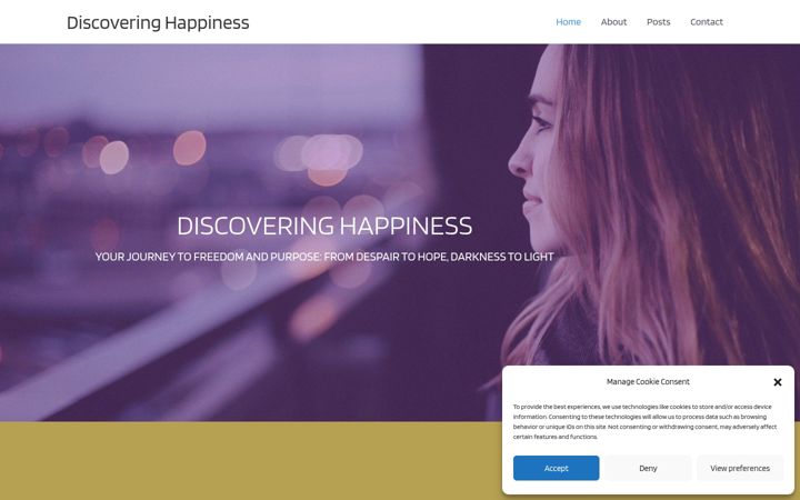 Screenshot of discoveringhappiness.com