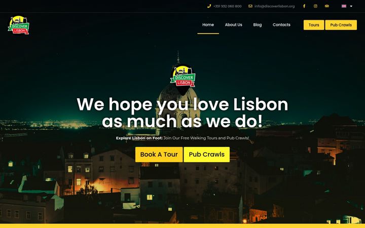 Ekrano kopija discoverlisbon.org