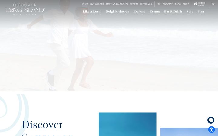 Ekrānuzņēmums no discoverlongisland.com