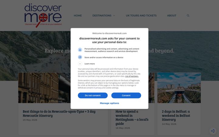 Screenshot of discovermoreuk.com