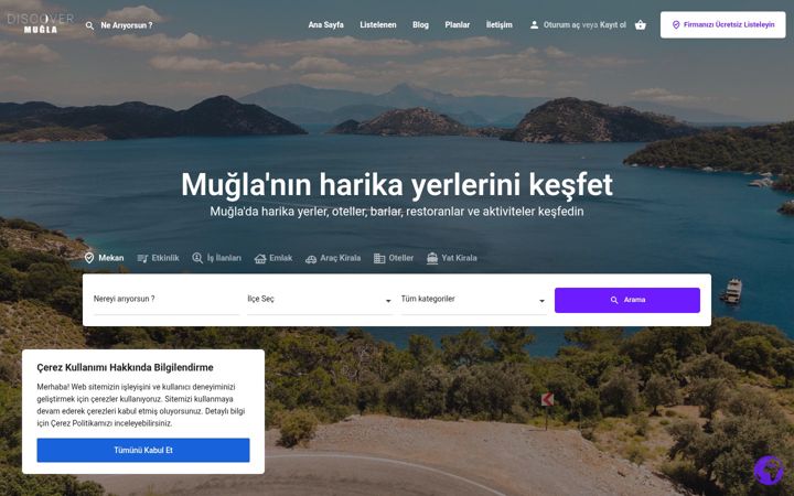 Screenshot of discovermugla.com