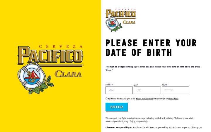 Screenshot of discoverpacifico.com
