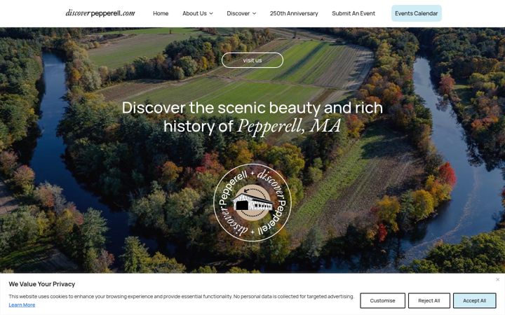 Screenshot of discoverpepperell.com